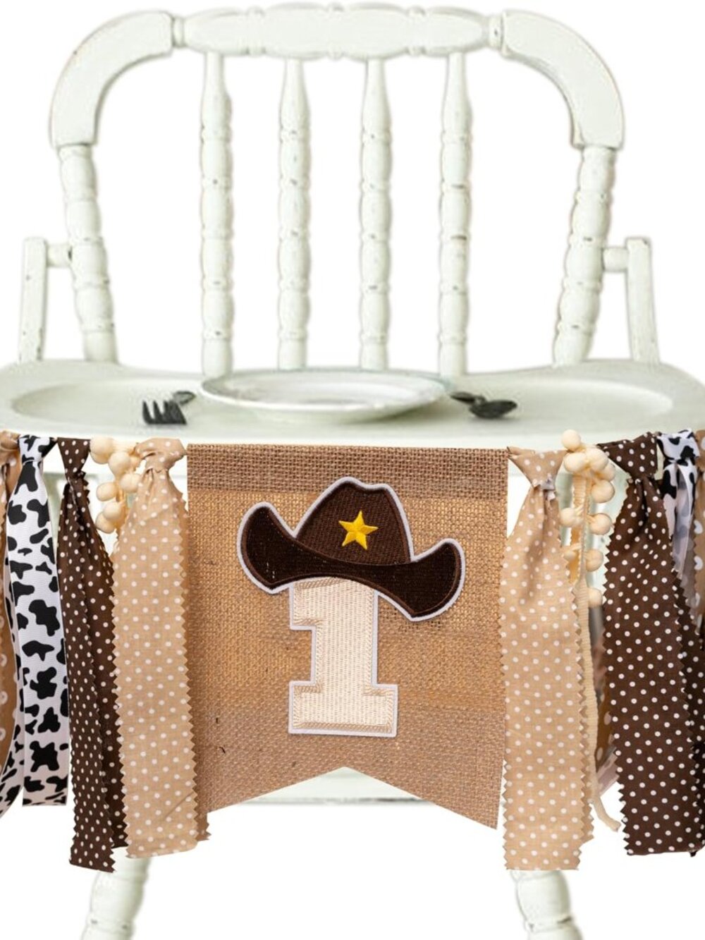 Cowboy Rodeo 1st Birthday High Chair Banner